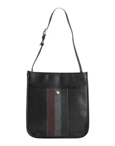 Thom Browne Man Shoulder Bag Black Size - Calfskin