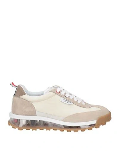 THOM BROWNE THOM BROWNE MAN SNEAKERS BEIGE SIZE 7 LEATHER