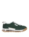 Thom Browne Translucent-sole Leather Sneakers In Green