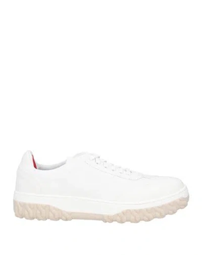 Thom Browne Man Sneakers White Size 8 Textile Fibers