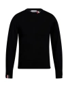 Thom Browne Man Sweater Black Size 2 Virgin Wool, Polyamide