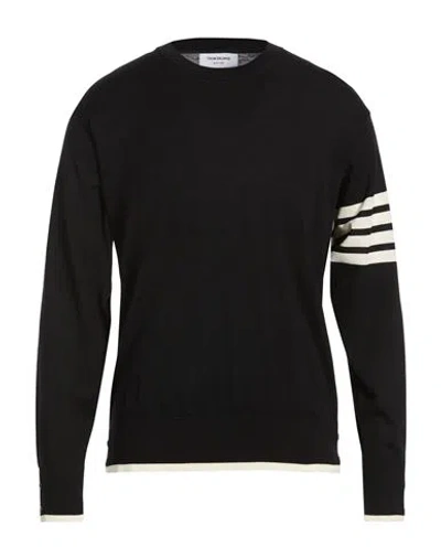 Thom Browne Man Sweater Black Size 5 Virgin Wool