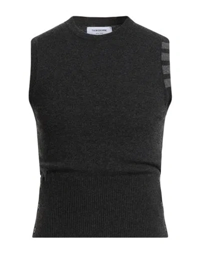 Thom Browne Man Sweater Charcoal Size 3 Cashmere