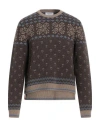 Thom Browne Man Sweater Cocoa Size 4 Virgin Wool In Brown