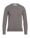 Thom Browne Man Sweater Cocoa Size 2 Virgin Wool, Polyamide
