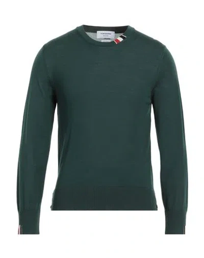 THOM BROWNE THOM BROWNE MAN SWEATER DARK GREEN SIZE 4 VIRGIN WOOL, POLYAMIDE