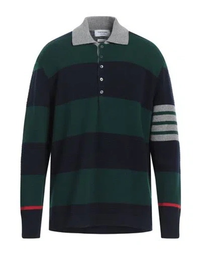 Thom Browne Man Sweater Green Size 2 Virgin Wool