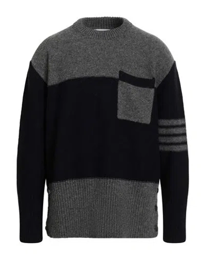 Thom Browne Man Sweater Grey Size 3 Wool, Mohair Wool