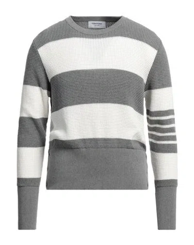 Thom Browne Man Sweater Grey Size 4 Cotton