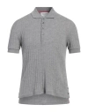 Thom Browne Man Sweater Grey Size 4 Virgin Wool