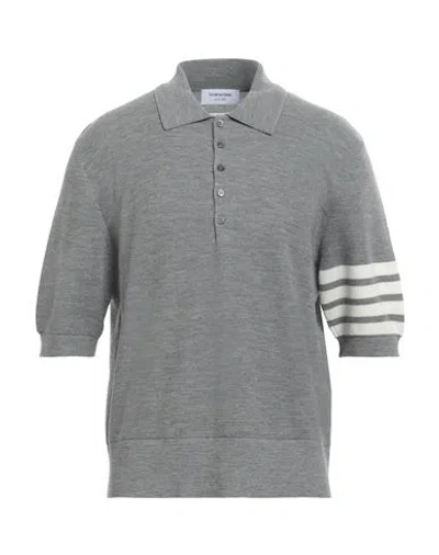 Thom Browne Man Sweater Grey Size 3 Virgin Wool