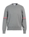 Thom Browne Milano Stitch Crew Neck Pullover In Grey