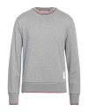 Thom Browne Man Sweater Grey Size 5 Cotton, Elastane