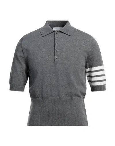 Thom Browne Man Sweater Grey Size 5 Virgin Wool
