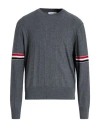 Thom Browne Man Sweater Grey Size 5 Virgin Wool In Gray