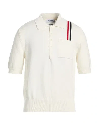 Thom Browne Man Sweater Ivory Size 3 Cotton In White