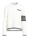 Thom Browne Man Sweater Ivory Size 5 Cotton