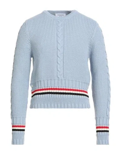 Thom Browne Man Sweater Light Blue Size 3 Merino Wool