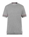 Thom Browne Grey Short Sleeve Crew Neck T-shirt In Cotton Man In Grey