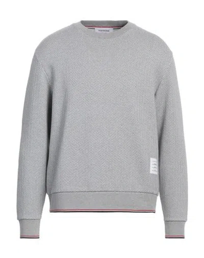 Thom Browne Man Sweater Light Grey Size 4 Cotton In Gray