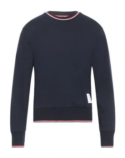 Thom Browne Man Sweater Midnight Blue Size 2 Cotton, Elastane