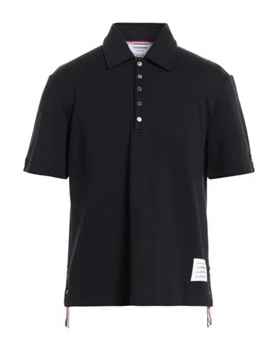 Thom Browne Man Sweater Midnight Blue Size 2 Virgin Wool In Black