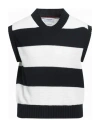 Thom Browne Man Sweater Midnight Blue Size 3 Cotton In Blue
