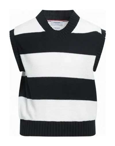 Thom Browne Man Sweater Midnight Blue Size 3 Cotton