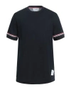 Thom Browne Man Sweater Midnight Blue Size 5 Cotton, Elastane In Blue