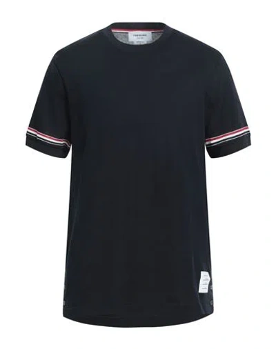 Thom Browne Man Sweater Midnight Blue Size 5 Cotton, Elastane