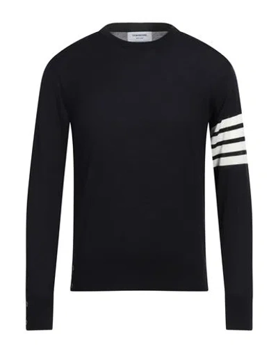 Thom Browne Man Sweater Midnight Blue Size 5 Virgin Wool
