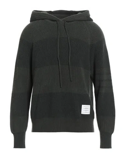 Thom Browne Man Sweater Military Green Size 4 Cashmere In Gray