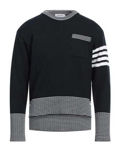 Thom Browne Man Sweater Navy Size 4 Cotton