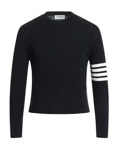THOM BROWNE THOM BROWNE MAN SWEATER NAVY SIZE 5 COTTON