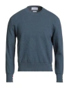 Thom Browne Man Sweater Slate Blue Size 5 Cotton