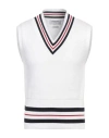 Thom Browne Man Sweater White Size 4 Cotton In White