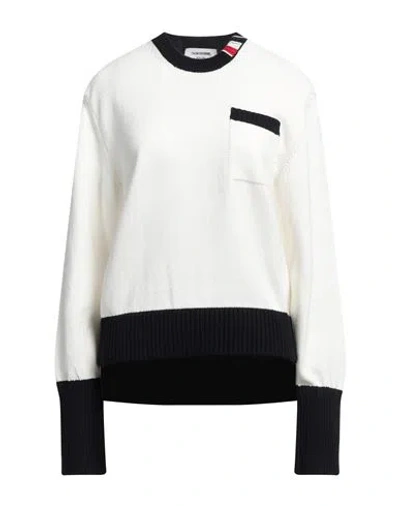 Thom Browne Man Sweater White Size 5 Cotton