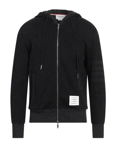 Thom Browne Man Sweatshirt Black Size 4 Cotton, Silk