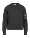Thom Browne Man Sweatshirt Charcoal Size 4 Cotton In Gray