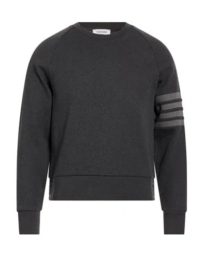 Thom Browne Man Sweatshirt Charcoal Size 4 Cotton In Gray