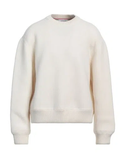 Thom Browne Man Sweatshirt Cream Size 4 Wool In White