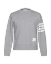 Thom Browne Classic Sweatshirt In Classic Loopback In Grey