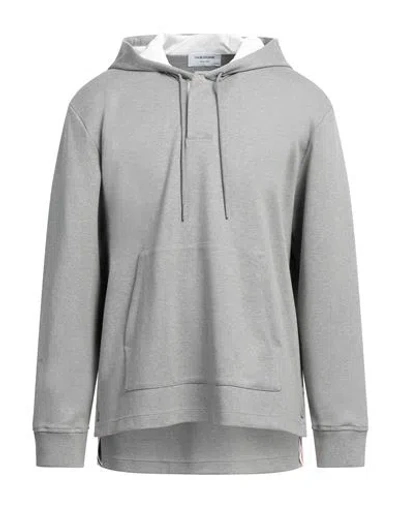 Thom Browne Man Sweatshirt Grey Size 3 Cotton, Polyamide, Polyurethane