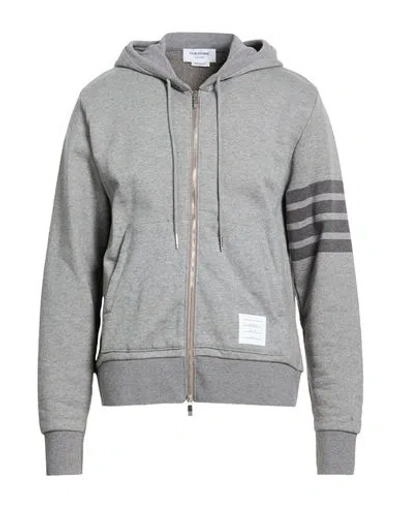 Thom Browne Man Sweatshirt Grey Size 5 Cotton In Gray