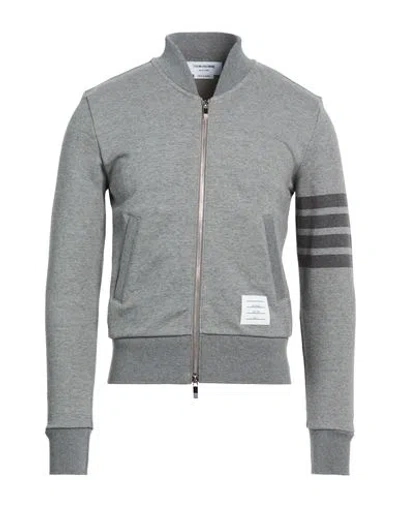Thom Browne Man Sweatshirt Grey Size 5 Cotton In Gray