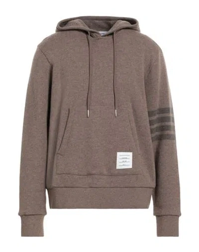 THOM BROWNE THOM BROWNE MAN SWEATSHIRT LIGHT BROWN SIZE 2 VIRGIN WOOL, WOOL, ELASTANE