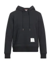 Thom Browne Embroidered Hoodie With Drawstring In Navy Blue