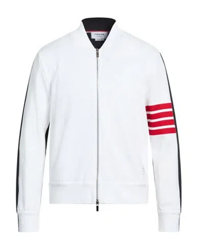 Thom Browne Man Sweatshirt White Size 3 Cotton