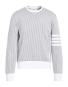 Thom Browne Man Sweatshirt White Size 4 Cotton, Elastane