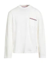 Thom Browne Man Sweatshirt White Size 5 Cotton